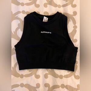 Alphalete Women's Black Crop Top Large